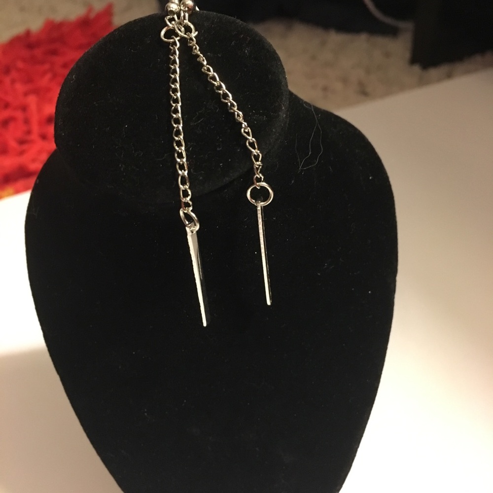 TRADEWholesale - Bar drop earrings - gold & silver - Picture 7 of 8